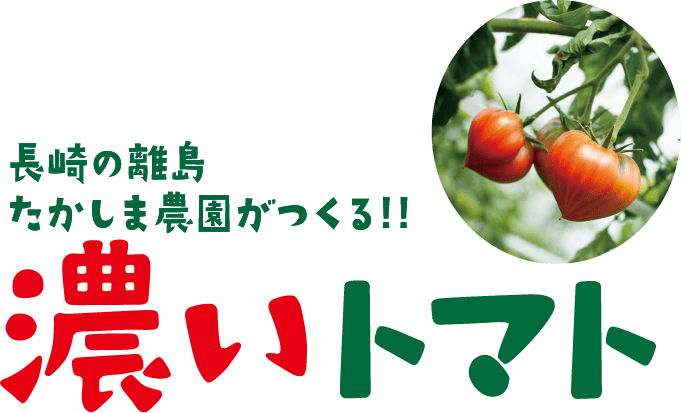 長崎の離島たかしま農園がつくる!!濃いトマト