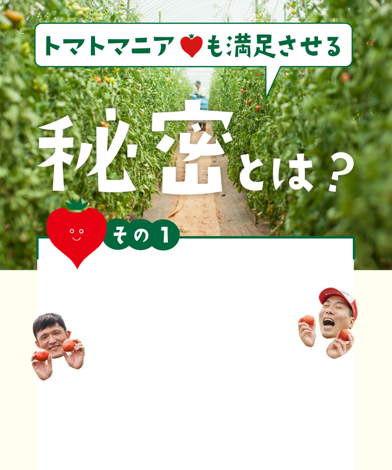 トマトマニアも満足させる秘密とは？その1