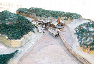 高島炭坑のジオラマ模型