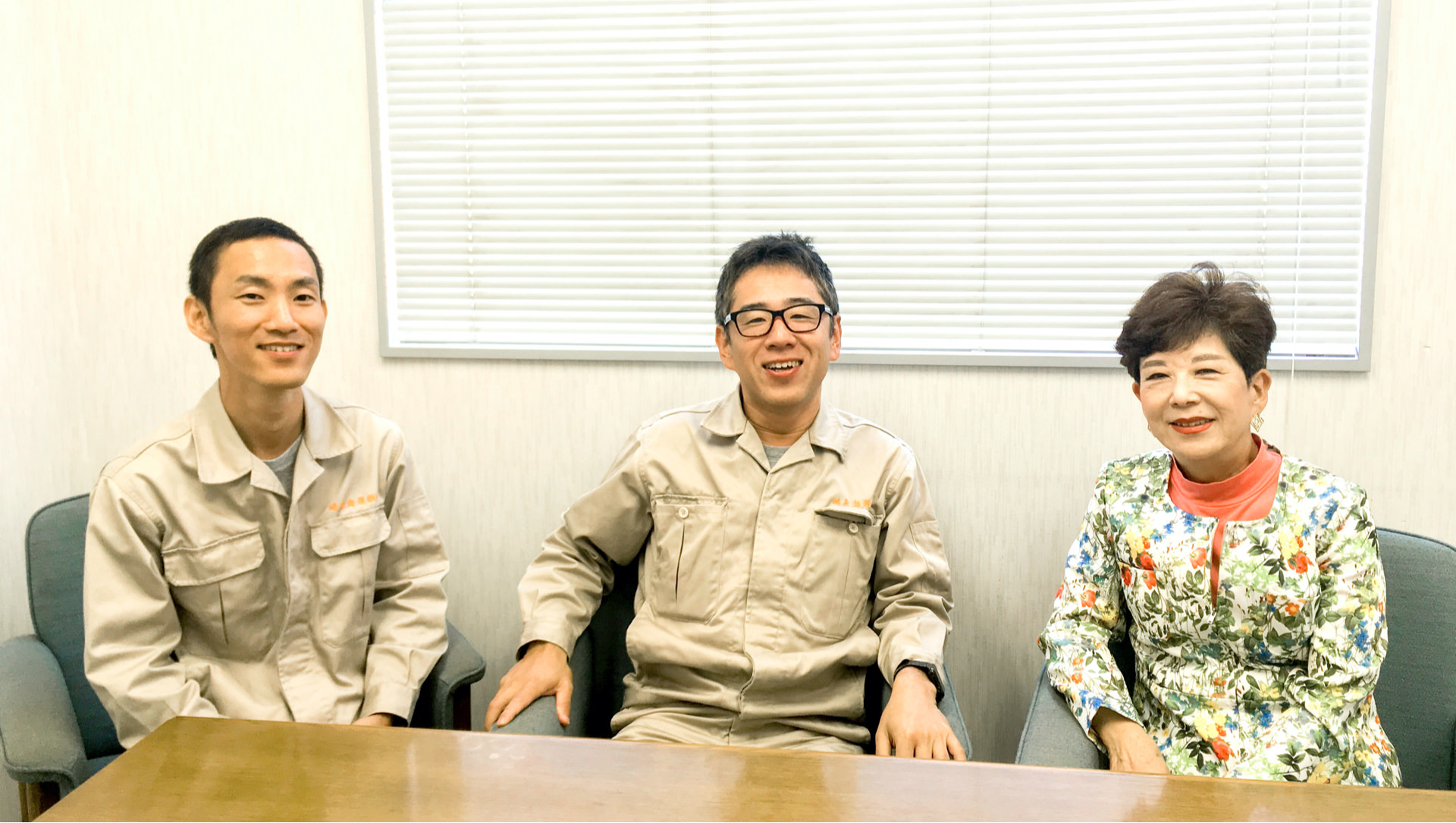 崎永海運(株)代表取締役社長 北川 栄太・やまき産業(株)代表取締役社長 崎永・崎永海運(株)海運部 吉田